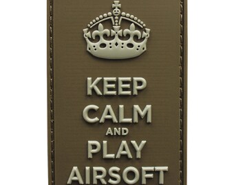 Keep Calm and Play Airsoft PVC Patch