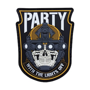 GITD Party With The Lights Off PVC Patch (Glows in the Dark!)