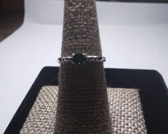 Chrome Diopside Scroll RIng