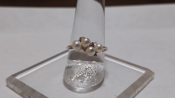 Pearl and Diamond Ring - image 1