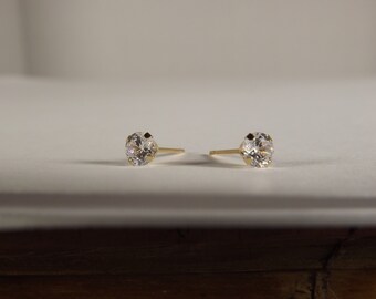 Gold CZ Studs