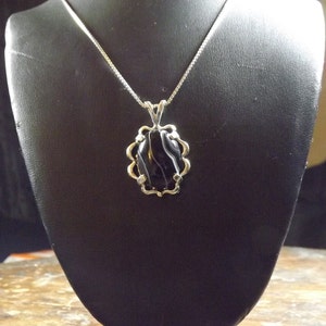 Black Lace Agate Necklace