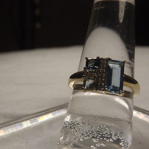 Topaz and Diamond Ring