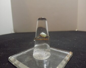 Gold Opal Solitaire Ring