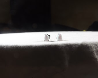 White Opal Studs