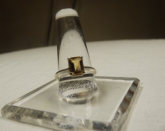 Golden Citrine Solitaire RIng