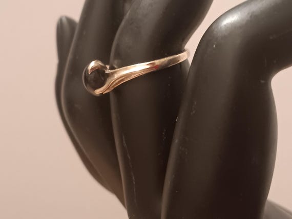 Black Sapphire Solitaire Ring - image 2