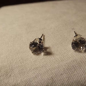 6MM White Sapphire Studs