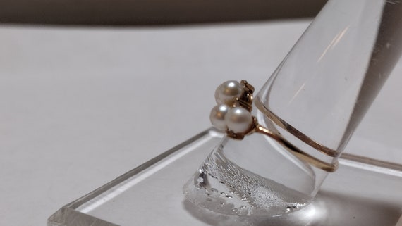 Pearl and Diamond Ring - image 4