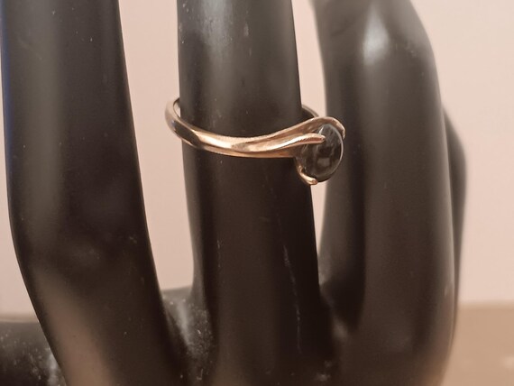 Black Sapphire Solitaire Ring - image 3
