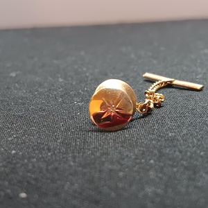 14K Gold Diamond Tie Tack