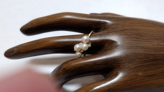 Pearl and Diamond Ring - image 3