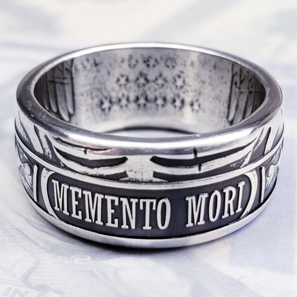 Memento Mori 999 Fine Silver 1 Ounce Round Coin Ring