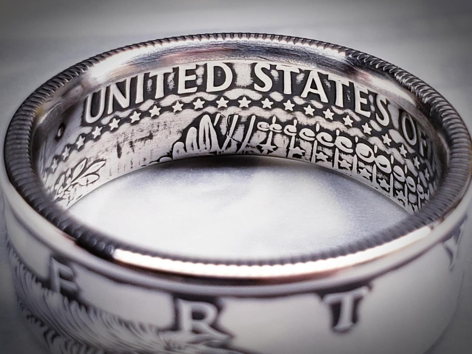 Kennedy Half Dollar Coin Ring - Patina - 1964, 1992-2018 - Change To