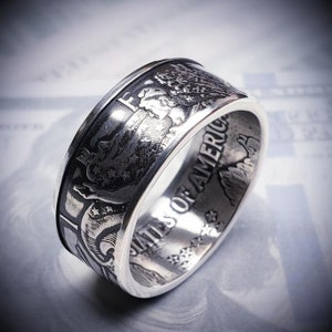 American Silver Eagle Coin Ring 1986-2024 99.9% pure silver image 5
