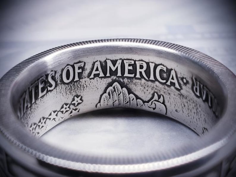 American Silver Eagle Coin Ring 1986-2024 99.9% pure silver image 8