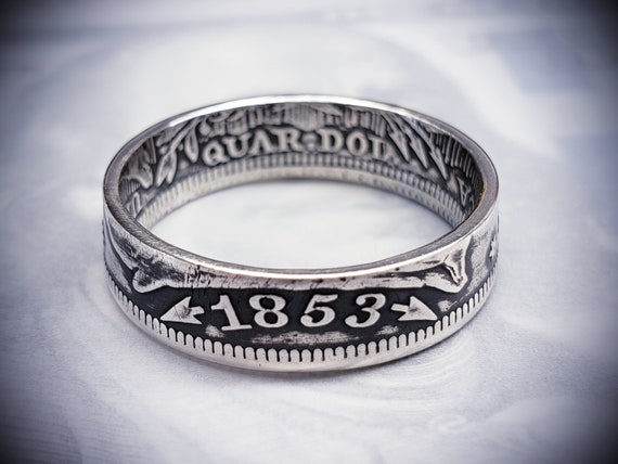 Quarter dollar best sale ring