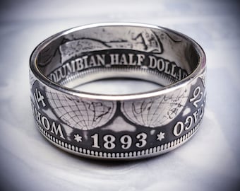 Chicago Expo Halb-Dollar-Münze-Ring "Kolumbianische Ausstellung"