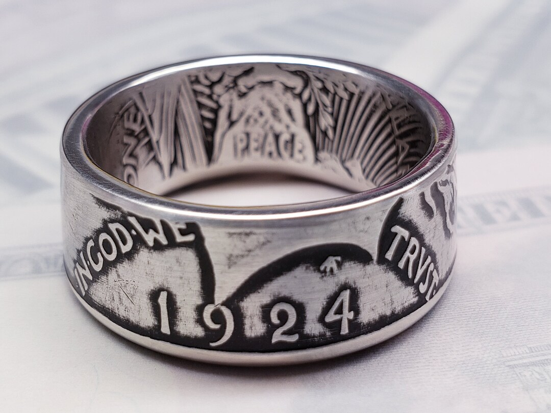 Silver Peace Dollar Coin Ring - Etsy