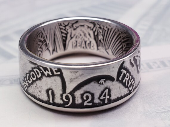 Silver Peace Dollar Coin Ring