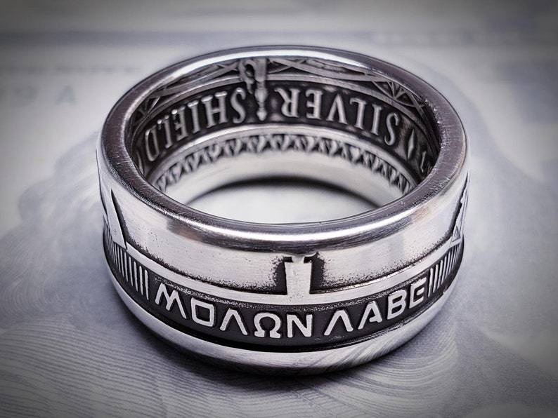 AG47 Come and Take Them / Molon Labe Fine Silver Coin Ring Etsy