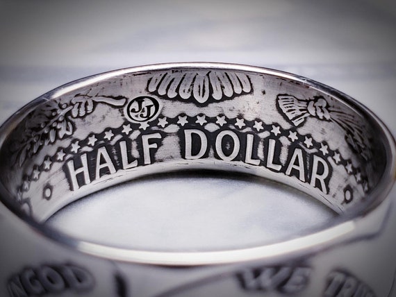 Silver Kennedy Half Dollar Coin Ring - Etsy