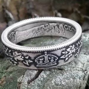 Silver Canadian Quarter Coin Ring