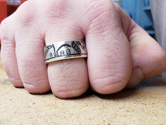 Silver Peace Dollar Coin Ring - Etsy