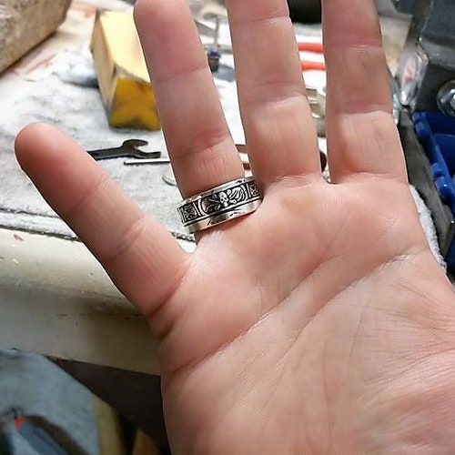 Memento Mori 999 Fine Silver shops 1 Ounce Round Coin Ring