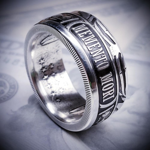 Memento Mori 999 Fine Silver shops 1 Ounce Round Coin Ring