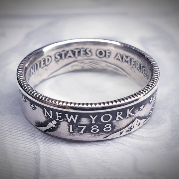 Silver State Quarter Coin Ring