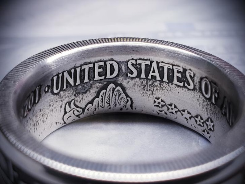 American Silver Eagle Coin Ring 1986-2024 99.9% pure silver image 7