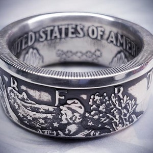 American Silver Eagle Coin Ring 1986-2024 99.9% pure silver image 3