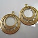Raw Brass Carved Hoop Earring Brass Jewelry Making Charm Brass Carved Hoop Findings Brass Earrings 19mm (1 pc) 26V7