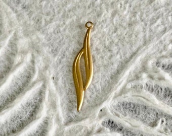 Unique Raw Brass Earring Pendants for Custom Jewelry | DIY Craft Supplies 34x8mm (4 pieces) 20V34