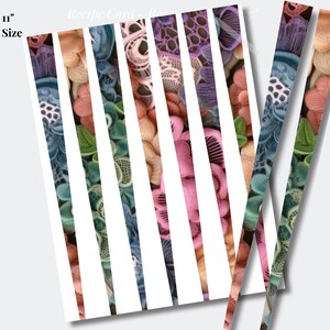 Paper Bead Template | Floral n Lace Design Paper Beads | Digital Downloadable Printable | (1.5 inch) | PPB-035b