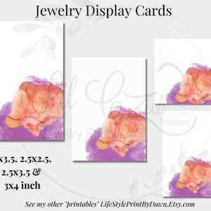 Chic Circle Brushstroke Earrings Necklace Card Bundle -|Digital Download PDF (2.5x2.5/2x3.5/2.5x3.5/3x4 inch) JEC-001