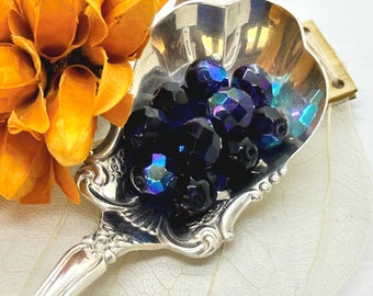 Purple AB Faceted Czech Glass Beads Purple AB Transparent Round Fire Polished Czech Beads 8mm (10 beads) 210V9