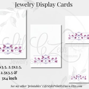 Flower Petal Watercolor Jewelry & Cards | Digital Download Set (PDF) in Multiple Sizes (2.5x2.5/2x3.5/2.5x3.5/3x4 inch) JEC-005