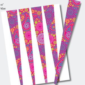 Bright and Boho DIY Jewelry Paper Beads Template | Instant Download Printable | Colorful Paisley Design | PPB-002