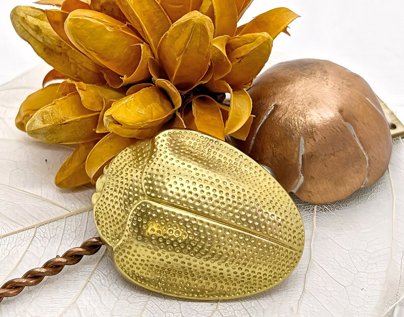 Raw Brass Stamping Large Egyptian Revival Scarab Stamping Etsy