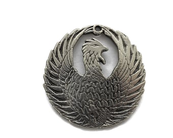 Vintage Pewter Eagle Pendant Jewelry Findings 28mm (1 piece) 162V10