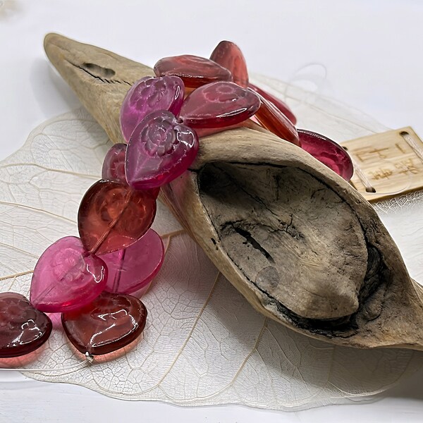 Pink Glass Beads Etsy