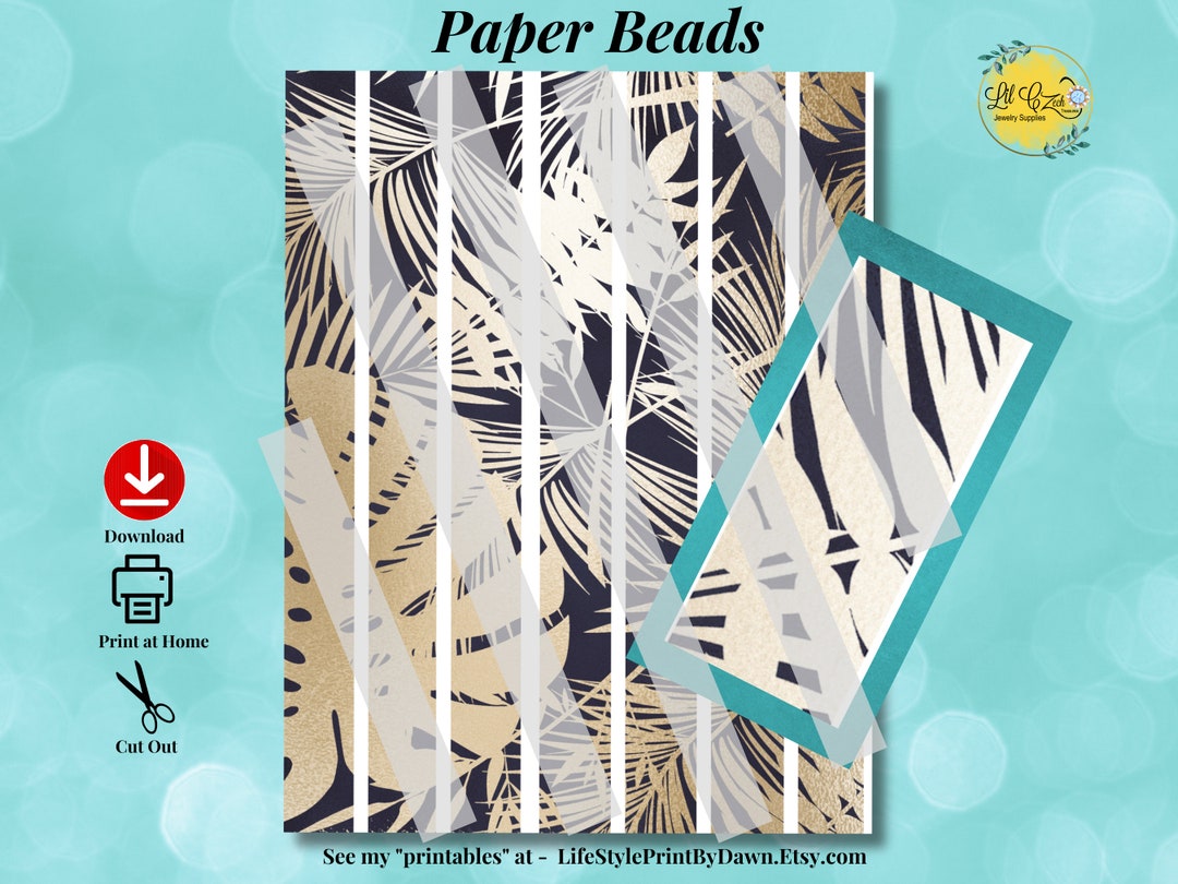 Paper Bead Templates Pink Mix Digital Download Paper Beads Printable ...