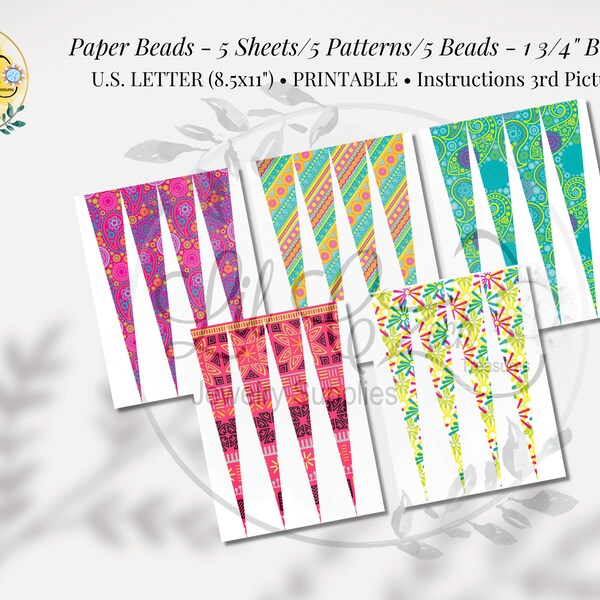 Paper Bead Template - Etsy