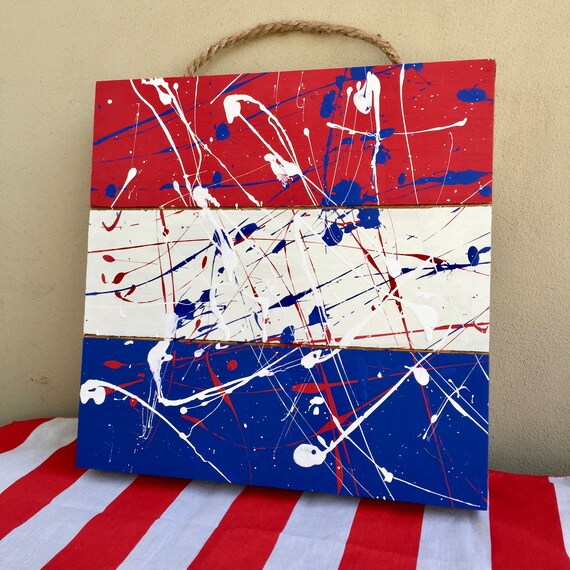 Red White And Blue Wall Hanging Wall Decor Etsy