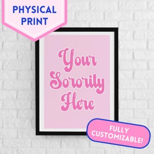 Sorority Art, Barbie Art, Sorority Wall Art, Sorority Print, Custom Sorority Art, Sorority Gift, Sorority Decor, Sorority Merch, Custom Gift