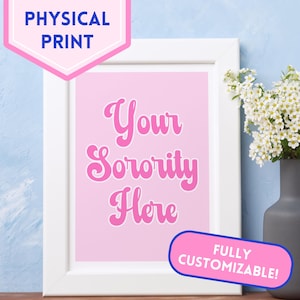 Sorority Art, Barbie Art, Sorority Wall Art, Sorority Print, Custom Sorority Art, Sorority Gift, Sorority Decor, Sorority Merch, Custom Gift