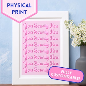 Sorority Art, Barbie Art, Sorority Wall Art, Sorority Print, Custom Sorority Art, Sorority Gift, Sorority Decor, Sorority Merch, Custom Gift