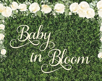 Baby in Bloom wood sign, wood baby shower sign, oh baby shower, Photo Booth, baby shower decor, baby shower backdrop